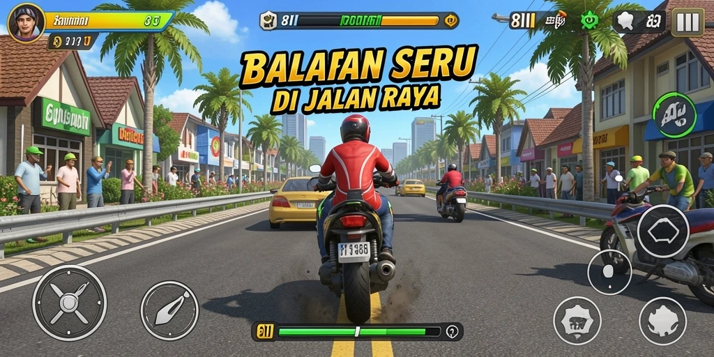 Tampilan gameplay seru dari game balapan 8II.