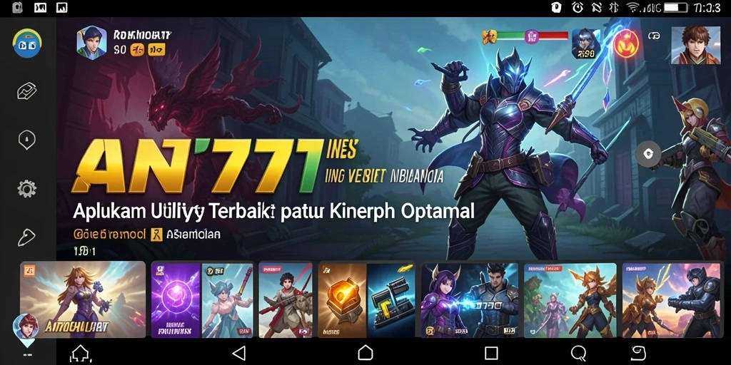 Screenshot tampilan utama AN777 dengan fitur Utility yang menarik.