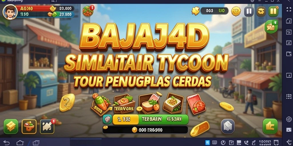 Tangkapan layar gameplay menampilkan simulasi bisnis yang mendalam.