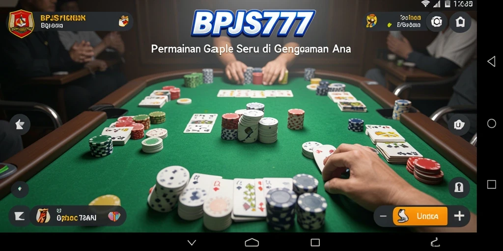 Tampilan gameplay Gaple seru dan menarik di BPJS777.