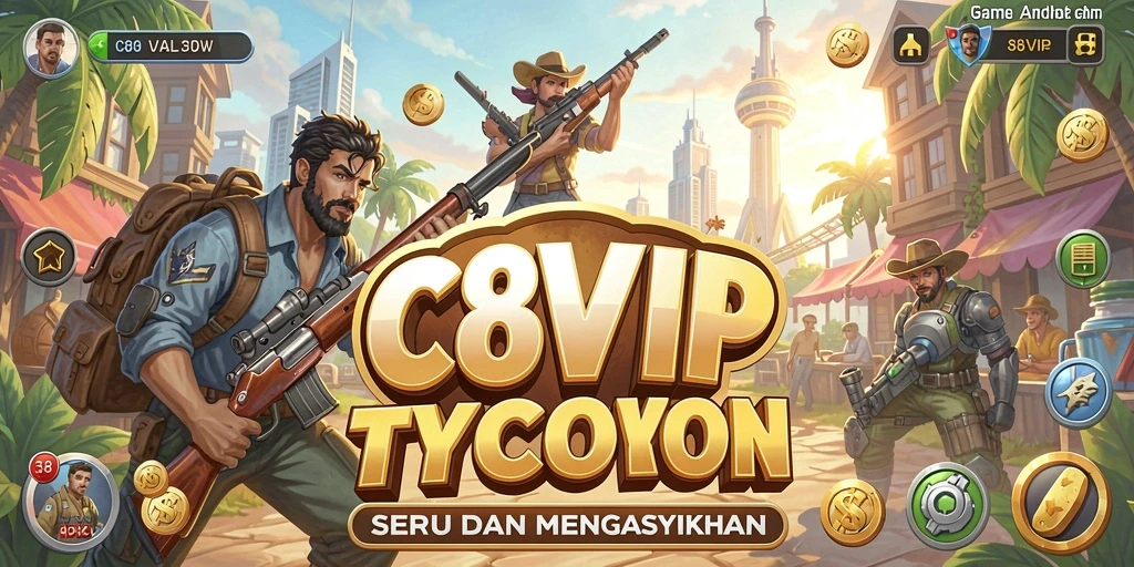 Tampilan gameplay C8VIP yang menarik dan penuh warna.