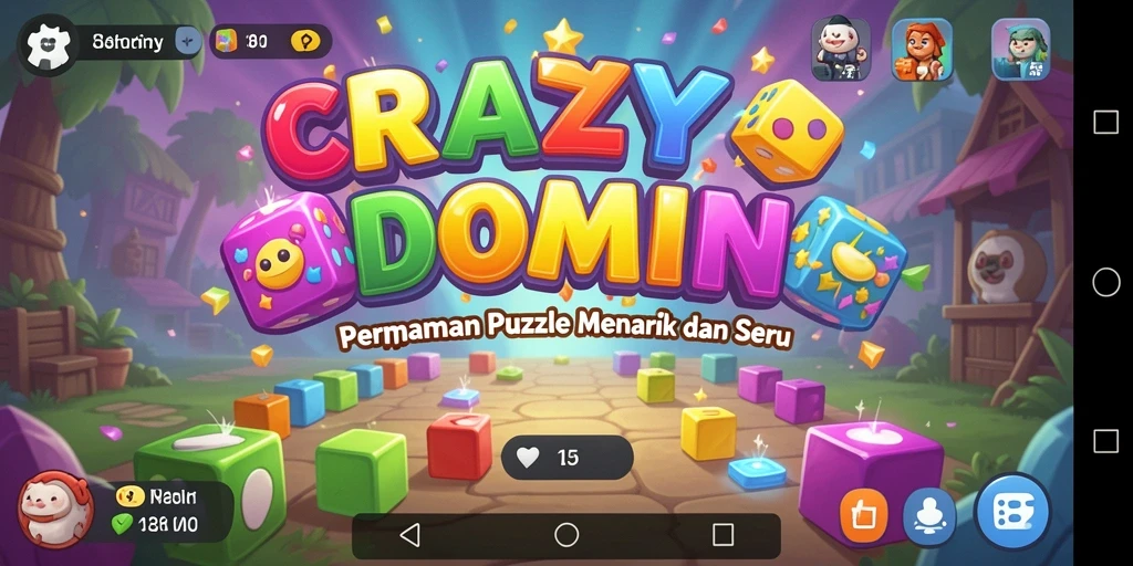 Tampilan gameplay seru dan menantang di CRAZYDOMINO.