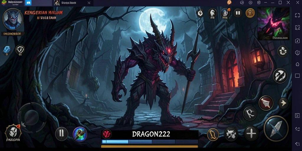 Gameplay menyeramkan dalam DRAGON222 menunjukkan kegelapan yang menghantui.