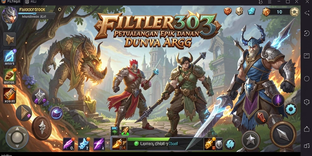 Tampilan gameplay epik dalam dunia ARPG yang kaya.
