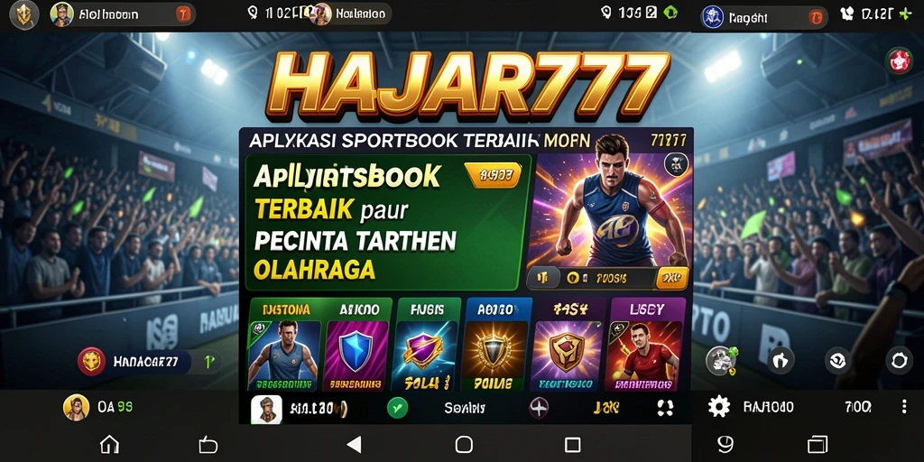 Tampilan utama <strong>HAJAR777</strong> menampilkan berbagai pilihan taruhan olahraga.
