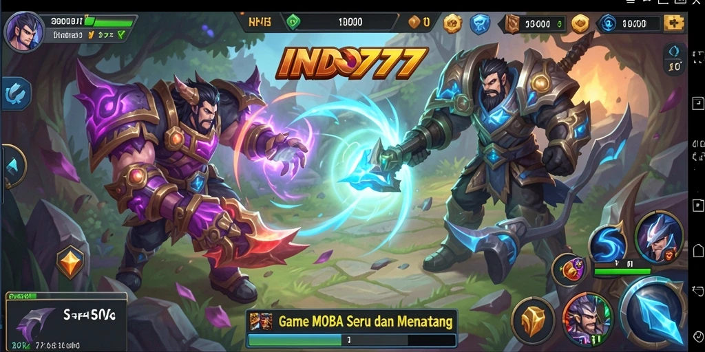 Tampilan menarik dalam gameplay MOBA yang dinamis.