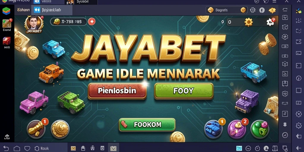 Screenshot utama JAYABET menunjukkan gameplay Idle yang menarik dan interaktif.