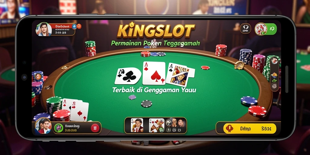 Tampilan screenshot KINGSLOT menunjukkan keseruan bermain poker.