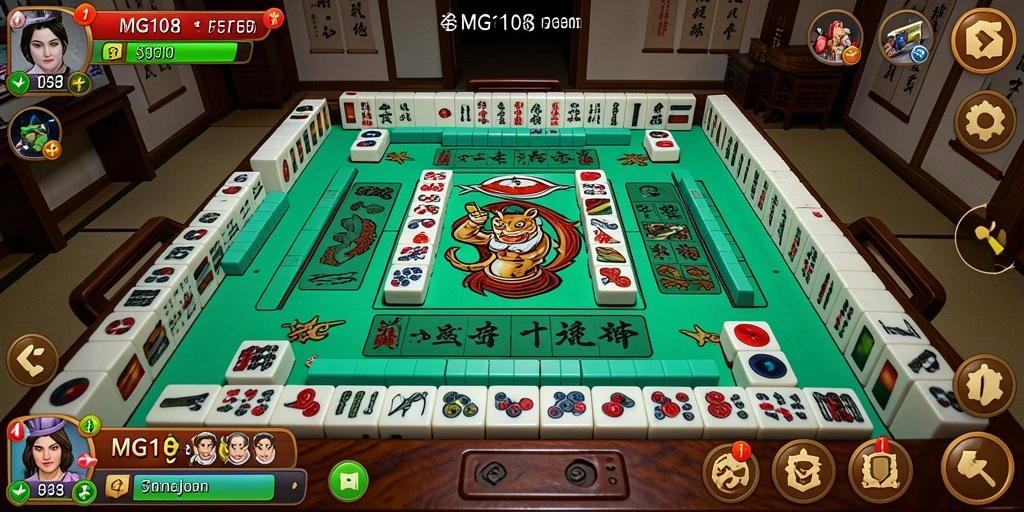 Tampilan gameplay MG108 yang menarik dalam permainan Mahjong.