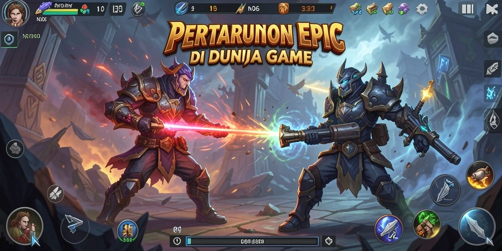 Tampilan seru gameplay N06 dalam pertarungan Fighting yang intens.