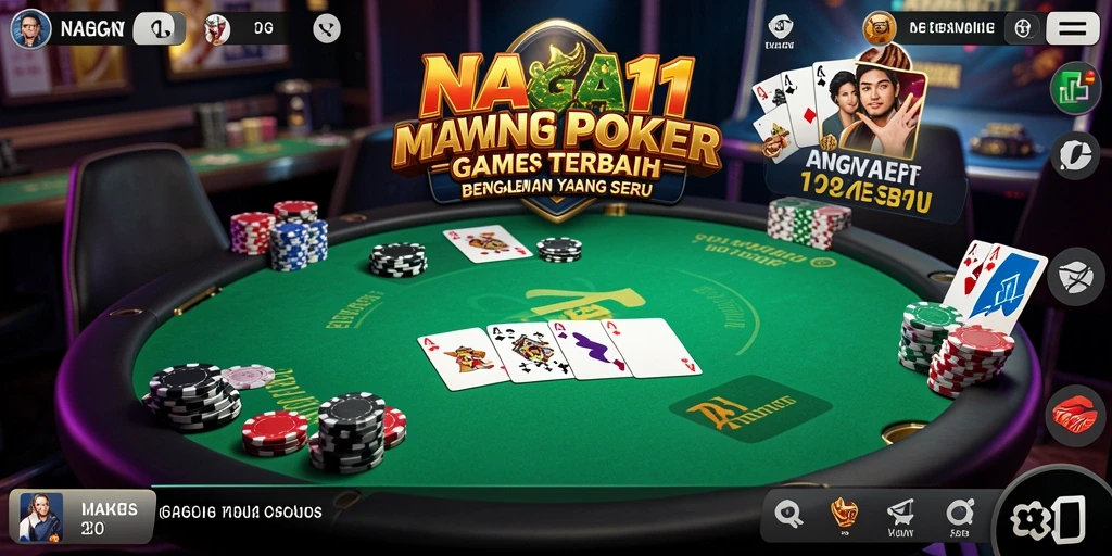 Gameplay Poker menarik di NAGA11 dengan desain yang modern.
