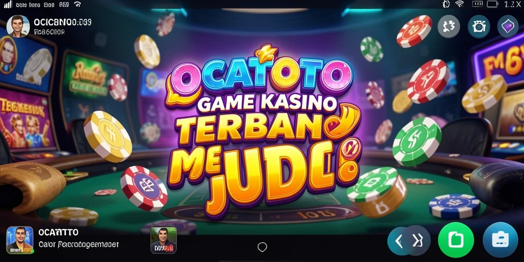 Tangkapan layar gameplay OCATOTO dengan berbagai permainan Kasino yang menarik.