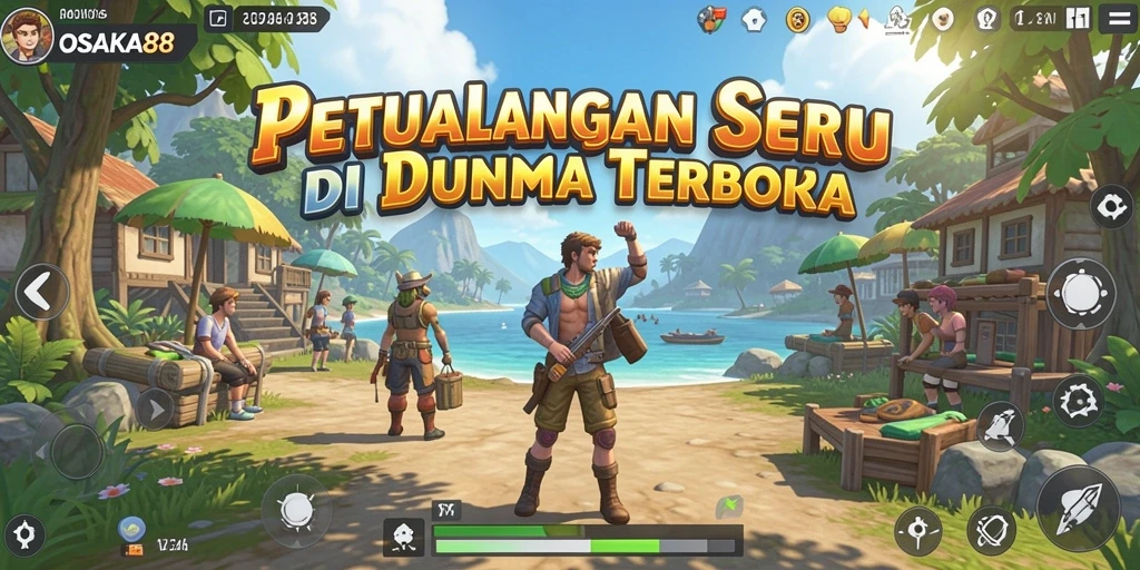 Screenshot gameplay OSAKA88 menunjukkan petualangan Open World yang mendebarkan.