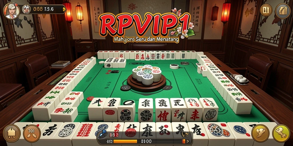 Tampilan menarik RPVIP1 saat gameplay Mahjong yang mendebarkan.