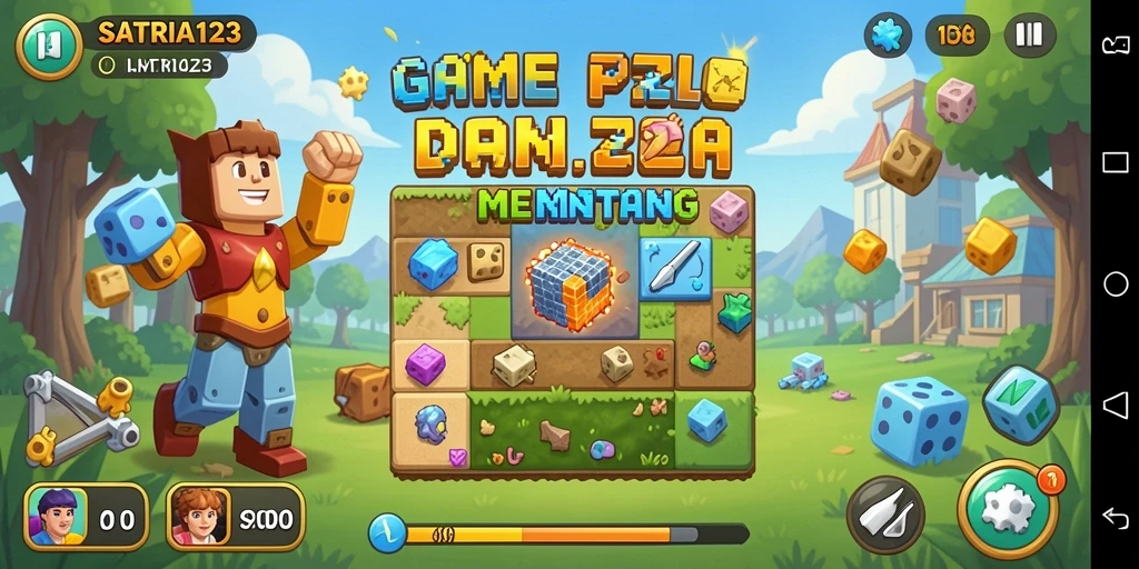 Tangkapan layar menunjukkan gameplay menakjubkan SATRIA123 dengan teka-teki yang menarik.