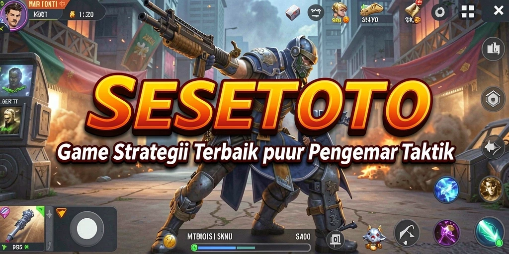 Tampilan gameplay SESETOTO yang menampilkan pertarungan strategis yang mendebarkan.