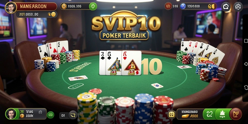 Tampilan gameplay Poker yang menarik dan interaktif di SVIP10.